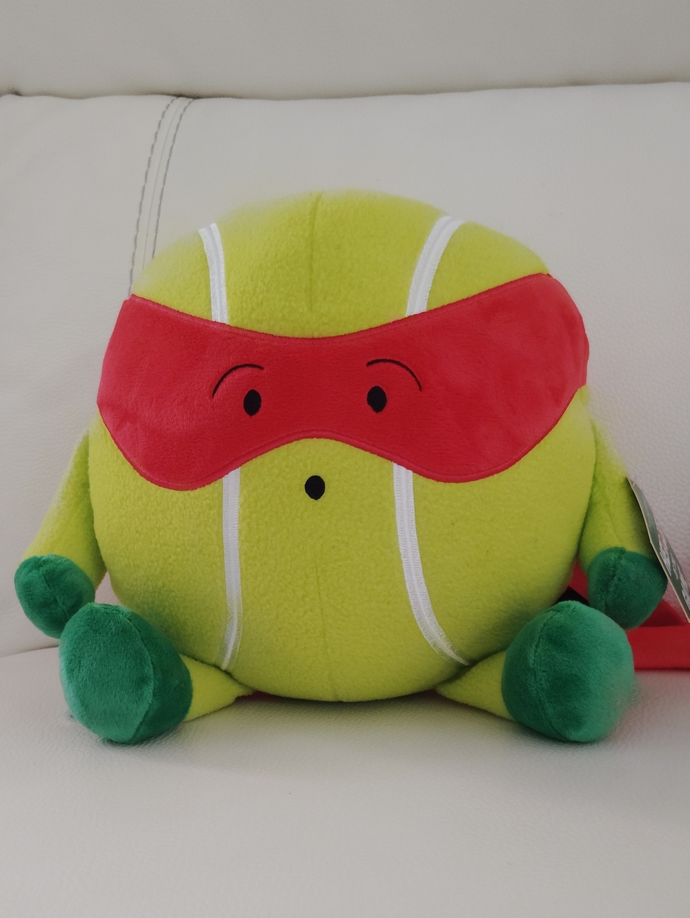 NWT FAO Schwarz Heroes of the Game Tennis Ball Superhero Plush 7.5"